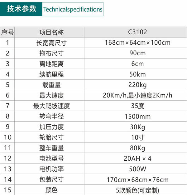 电动民和尘推车C3102